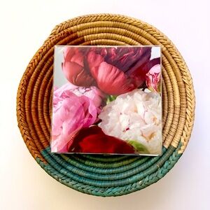 4x4 Floral Peony Canvas Wall Art